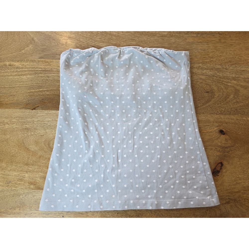 Brandy Melville Tube Top Size Small Gray Pokadots